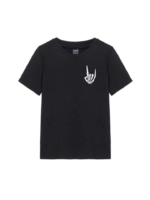 Baskılı T-shirt - Siyah - Görsel 2