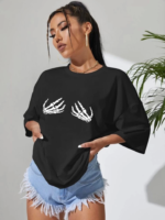 Baskılı T-shirt - Siyah - Görsel 2