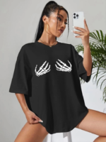 Baskılı T-shirt - Siyah - Görsel 3