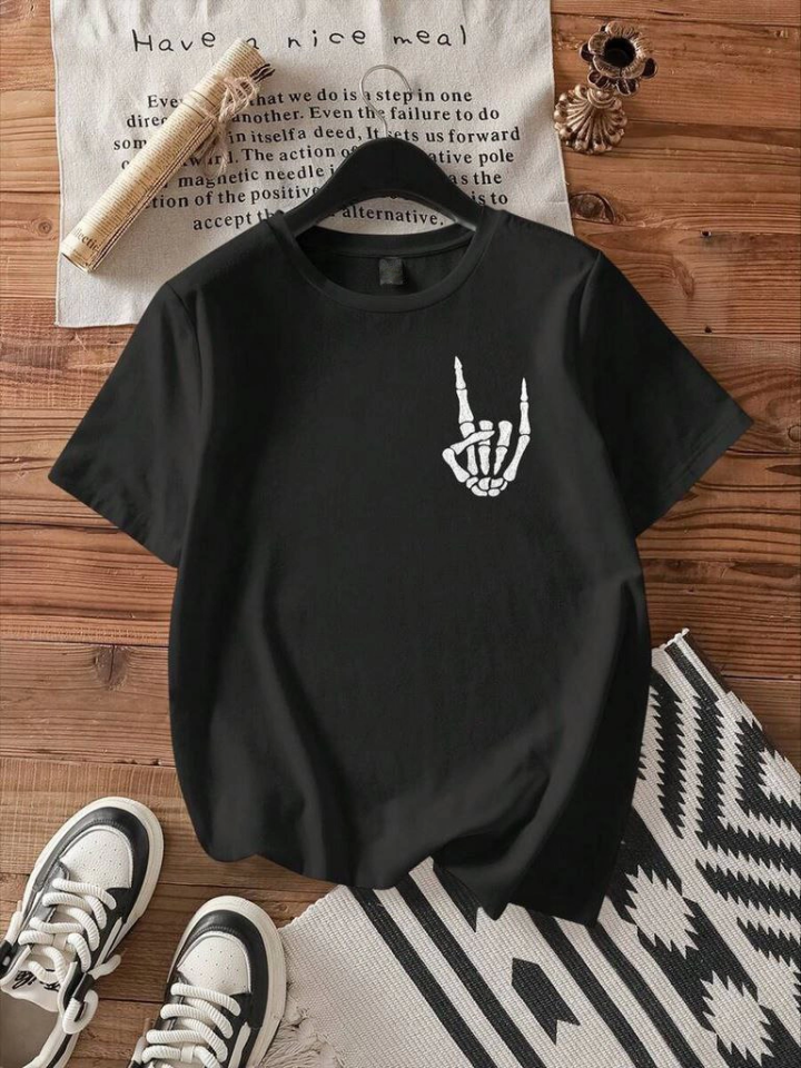 TY67c02de2ef3b167c02de2ef3b2.png Erkek Baskılı Oversize T-shirt - Siyah - Görsel 1