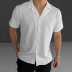 İki İplik Kumaş Gömlek - Beyaz