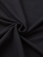 Baskılı Oversize Bisiklet Yaka T-shirt - Siyah - Görsel 2