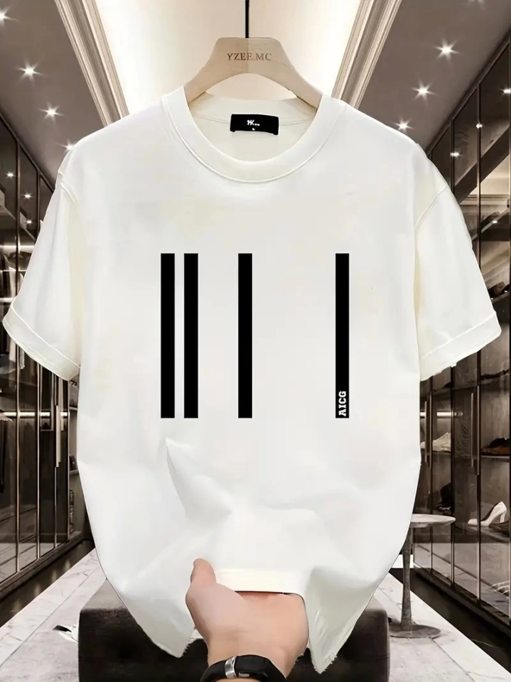 TY680d54c6a503e680d54c6a503f.png Baskılı Oversize Bisiklet Yaka T-shirt - Beyaz - Görsel 1