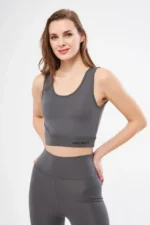 Kolsuz Dalgiç Baskılı Crop - Füme - Görsel 3