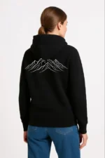 Nihilist Penguen Özel Tasarım Oversize Kapüşonlu Sweatshirt - Siyah - Görsel 2
