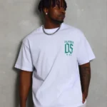 Erkek Baskılı T-Shirt Kısa Kol Bisiklet Yaka Regular Fit Rahat Kalıp Günlük Tişört - Beyaz