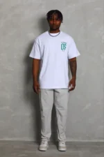 Erkek Baskılı T-Shirt Kısa Kol Bisiklet Yaka Regular Fit Rahat Kalıp Günlük Tişört - Beyaz - Görsel 2