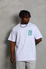 Erkek Baskılı T-Shirt Kısa Kol Bisiklet Yaka Regular Fit Rahat Kalıp Günlük Tişört - Beyaz - Görsel 3