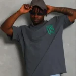 Erkek Baskılı T-Shirt Kısa Kol Bisiklet Yaka Regular Fit Rahat Kalıp Günlük Tişört - Füme