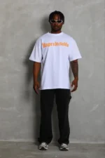 Erkek Baskılı T-Shirt Kısa Kol Bisiklet Yaka Regular Fit Rahat Kalıp Günlük Tişört - Beyaz - Görsel 3