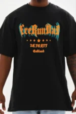 Erkek Baskılı T-Shirt Kısa Kol Bisiklet Yaka Regular Fit Rahat Kalıp Günlük Tişört - Siyah - Görsel 4