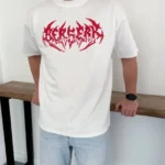 Erkek Baskılı T-Shirt Yazlık Kısa Kol Bisiklet Yaka Rahat Kalıp Tişört - Beyaz