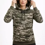Kamuflaj Desenli 2 İplik 4 Mevsim Kapüşonlu Kanguru Cepli Hoodie Sweatshirt - Kamuflaj