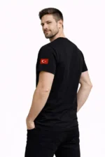 Erkek Türkiye World Cup 2026 Baskılı Tişört Futbol Temalı Forma T-Shirt - Siyah - Görsel 2