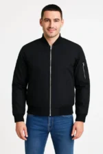 Ön Bomber Ceket - Siyah - Görsel 3
