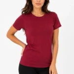 Basic Tişört Bisiklet Yaka Kısa Kol Günlük Yazlık Slim Fit T-Shirt - Bordo