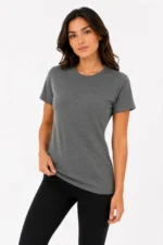 Basic Tişört Bisiklet Yaka Kısa Kol Günlük Yazlık Slim Fit T-Shirt - Antrasit