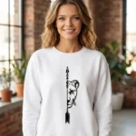 Sevgililer Günü Baskılı Oversize Bisiklet Yaka Sweatshirt - Beyaz