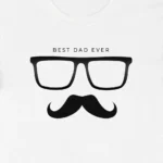 Babalar Günü Hediye Baba Temalı Baskılı Oversize Bisiklet Yaka T-shirt - Beyaz - Görsel 2