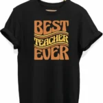 24 Kasım Öğretmenler Günü Hediye Baskılı Oversize Bisiklet Yaka T-shirt - Siyah