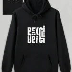 Sevgililer Günü Beyci Hediye Baskılı Oversize Kapüşonlu Sweatshirt - Siyah