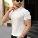 Erkek Düğmeli Yaka Kısa Kollu Triko Tişört