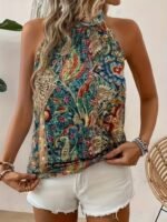 Kadın Omuzlardan Açık Balıkçı Yaka Boyun Arkasından Bağlamalı Süprem Bluz - Görsel 4