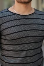 Erkek Petek Desenli Kısa Kollu T-shirt - Görsel 3