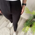 Kadın üste Oturan Paçası Bilek üzerinde Biten Krep Kumaş Kumaş Pantolon 36 (S) - 50 (5XL) - Görsel 8