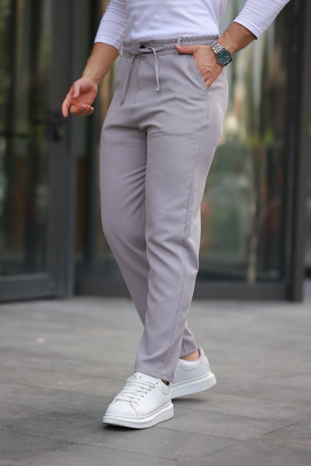8f47e09f9c0eee63ee11c1df66397a46.jpg Erkek Beli Bağcıklı Jogger Pantolon - Görsel 1