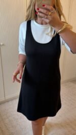 Kadın Kısa Kollu Ve Kalın Askılı Ikili Modal Elbise - Görsel 4