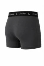 Erkek Likralı Pamuklu Nefes Alan Penye Boxer 3lü Paket - Füme - Görsel 4