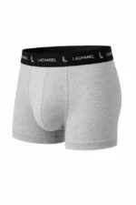 Erkek Likralı Pamuklu Nefes Alan Penye Boxer 3lü Paket - Siyah - Gri - Lacivert - Görsel 3
