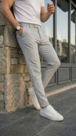 Erkek Slim Fit Dilli Kumaş Pantolon