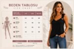 Kadın Askılı V Yaka Kuş Gözü Detaylı Viskon Bluz - Görsel 2