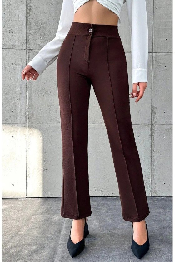 1e3bd999e342acf3d8885d528649db58.jpg Kadın Krep Kumaş Pantolon - Görsel 1