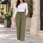 Kadın Beli Lastikli Pantolon