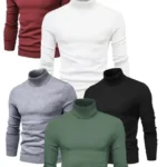 5 Adet Unisex Kaşkorse Boğazlı Full Likralı Fitilli Body Kazak