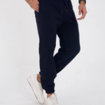 Unisex Kışlık Üç İplik Lastikli Eşofman Pantolon - Lacivert
